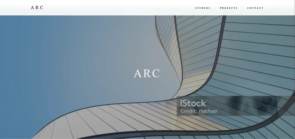 ARC Studio Website screenshot 1
